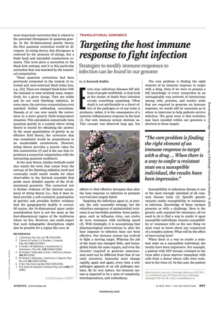 Image of front page of Baillie Targeting Host Response 2014